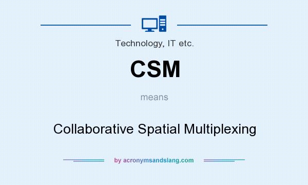 What does CSM mean? It stands for Collaborative Spatial Multiplexing
