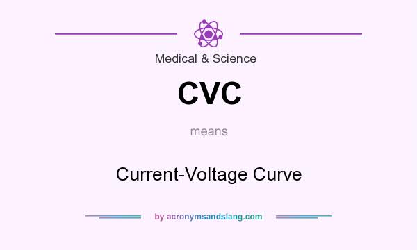 What does CVC mean? It stands for Current-Voltage Curve