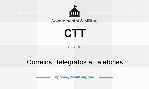 What does CTT mean? It stands for Correios, Telégrafos e Telefones