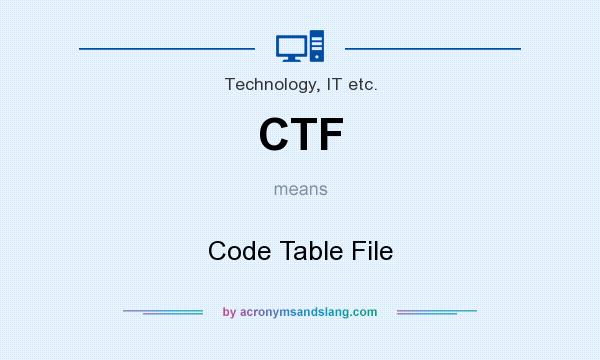 What does CTF mean? It stands for Code Table File