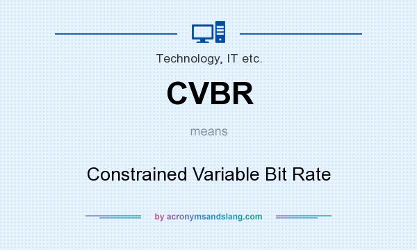 What does CVBR mean? It stands for Constrained Variable Bit Rate