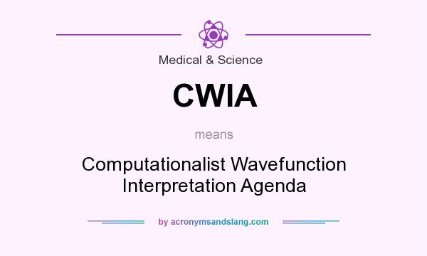 What does CWIA mean? It stands for Computationalist Wavefunction Interpretation Agenda