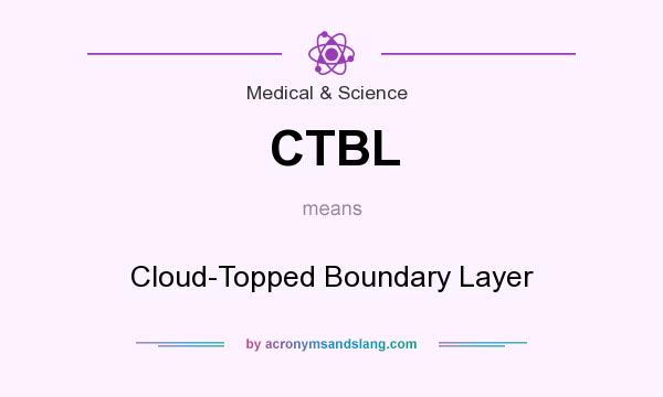 What does CTBL mean? It stands for Cloud-Topped Boundary Layer