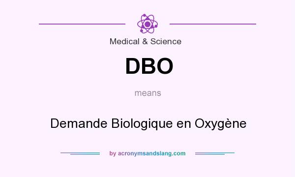 What does DBO mean? It stands for Demande Biologique en Oxygène