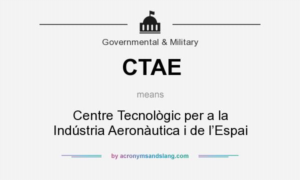 What does CTAE mean? It stands for Centre Tecnològic per a la Indústria Aeronàutica i de l’Espai