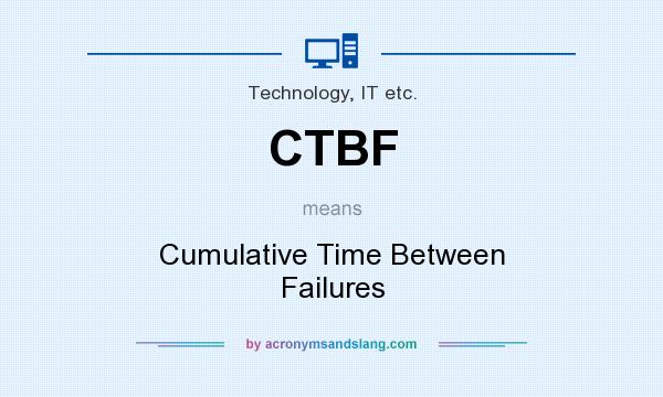 What does CTBF mean? It stands for Cumulative Time Between Failures