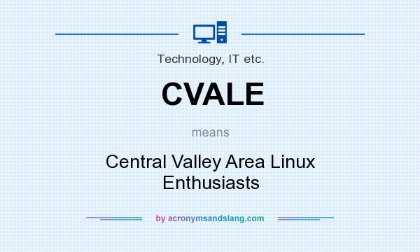 What does CVALE mean? It stands for Central Valley Area Linux Enthusiasts