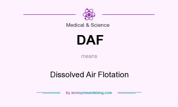What does DAF mean? It stands for Dissolved Air Flotation