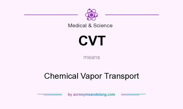 What does CVT mean? It stands for Chemical Vapor Transport