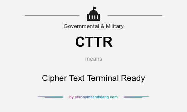 What does CTTR mean? It stands for Cipher Text Terminal Ready