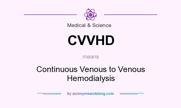 What does CVVHD mean? It stands for Continuous Venous to Venous Hemodialysis