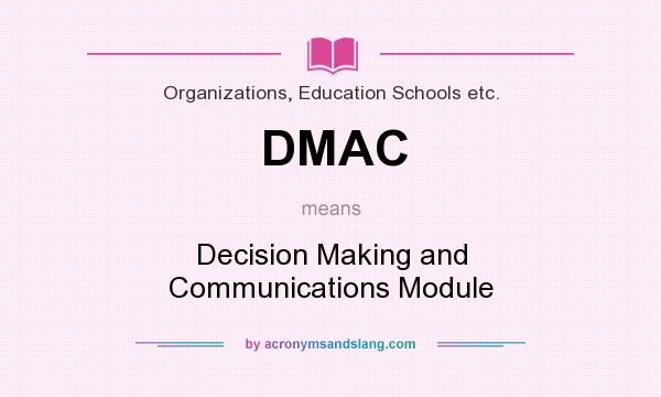 What does DMAC mean? It stands for Decision Making and Communications Module
