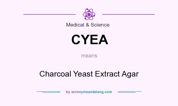 What does CYEA mean? It stands for Charcoal Yeast Extract Agar