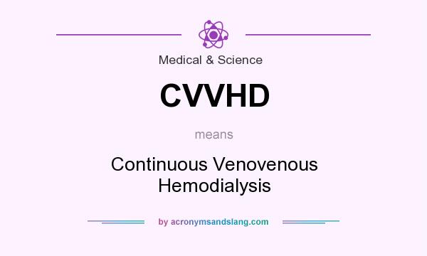 What does CVVHD mean? It stands for Continuous Venovenous Hemodialysis