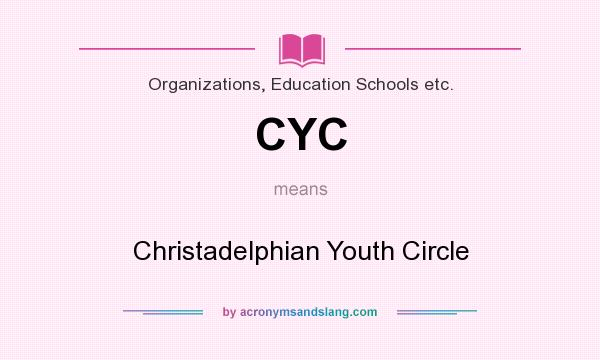 What does CYC mean? It stands for Christadelphian Youth Circle