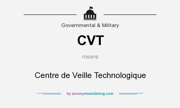 What does CVT mean? It stands for Centre de Veille Technologique