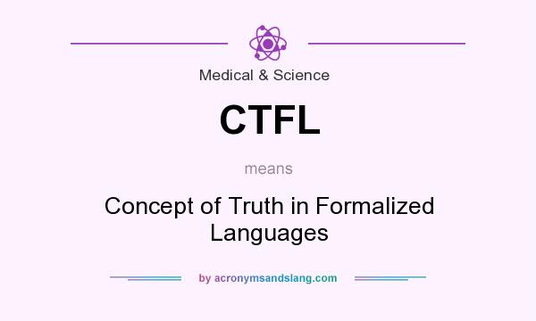 What does CTFL mean? It stands for Concept of Truth in Formalized Languages