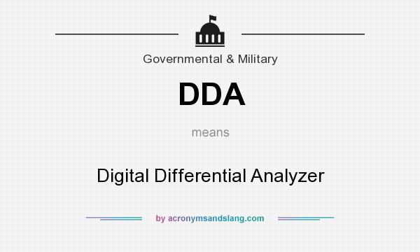 What does DDA mean? It stands for Digital Differential Analyzer