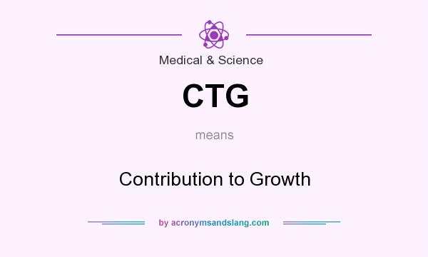 What does CTG mean? It stands for Contribution to Growth