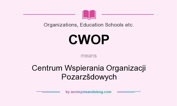 What does CWOP mean? It stands for Centrum Wspierania Organizacji Pozarzšdowych