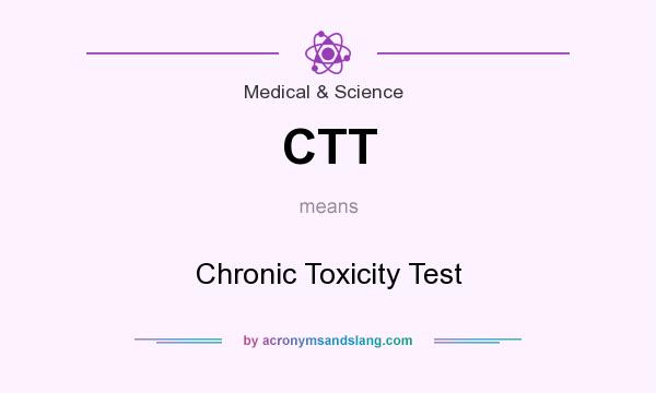 What does CTT mean? It stands for Chronic Toxicity Test