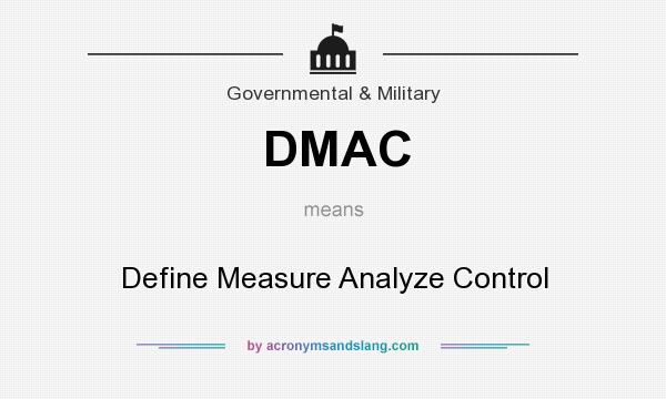 What does DMAC mean? It stands for Define Measure Analyze Control