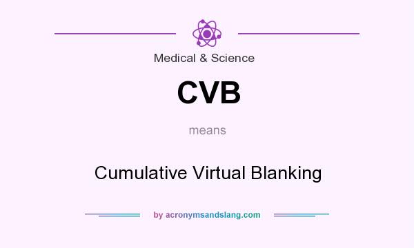 What does CVB mean? It stands for Cumulative Virtual Blanking
