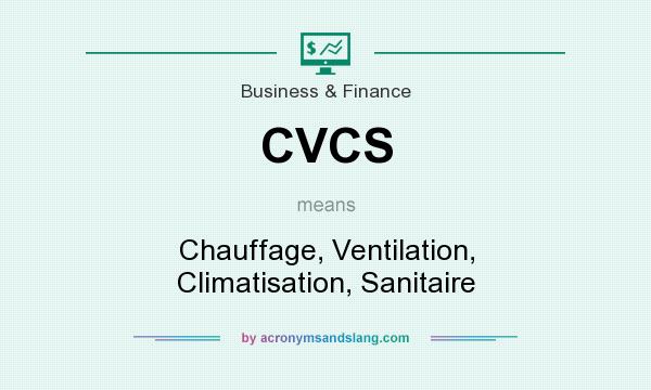 What does CVCS mean? It stands for Chauffage, Ventilation, Climatisation, Sanitaire