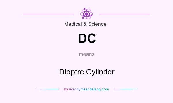 What does DC mean? It stands for Dioptre Cylinder