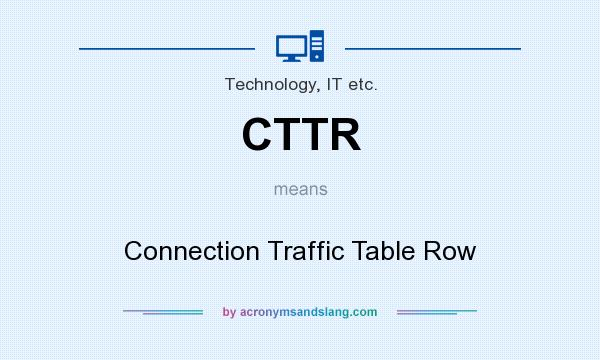 What does CTTR mean? It stands for Connection Traffic Table Row