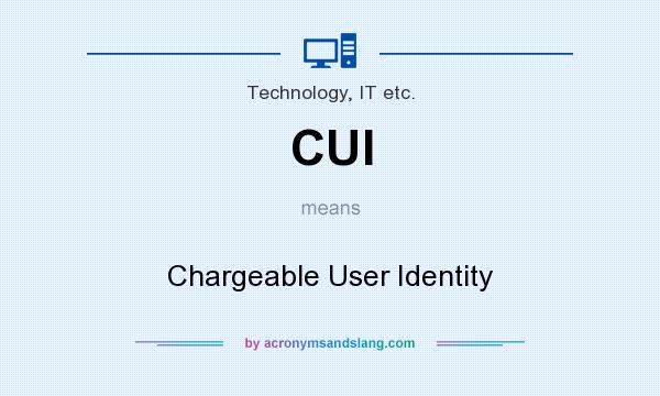 What does CUI mean? It stands for Chargeable User Identity