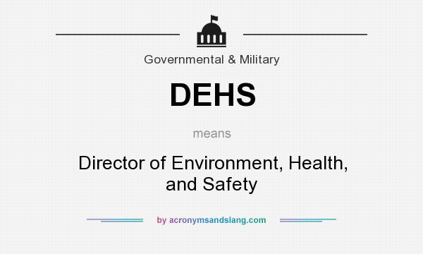 What does DEHS mean? It stands for Director of Environment, Health, and Safety