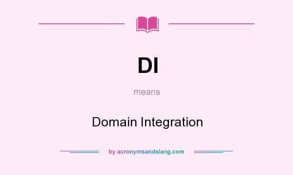 What does DI mean? It stands for Domain Integration