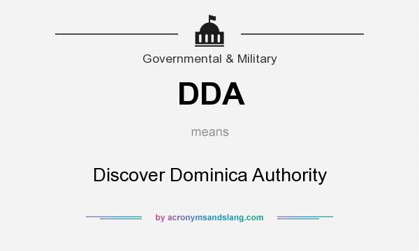 What does DDA mean? It stands for Discover Dominica Authority