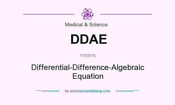 What does DDAE mean? It stands for Differential-Difference-Algebraic Equation