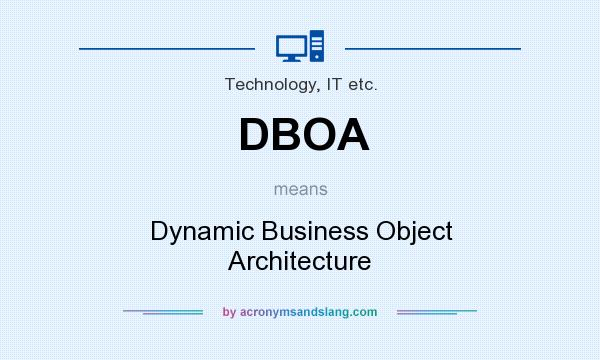 What does DBOA mean? It stands for Dynamic Business Object Architecture