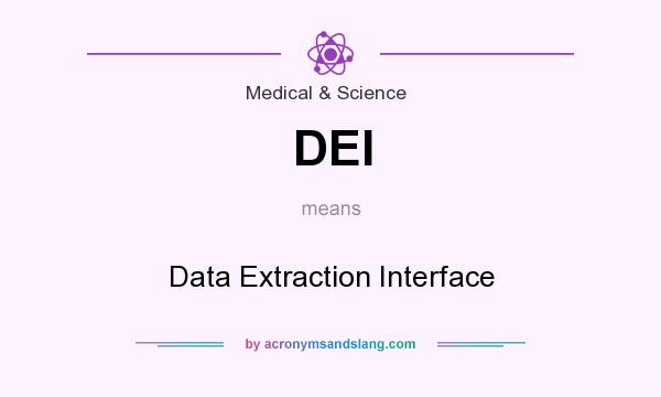 What does DEI mean? It stands for Data Extraction Interface