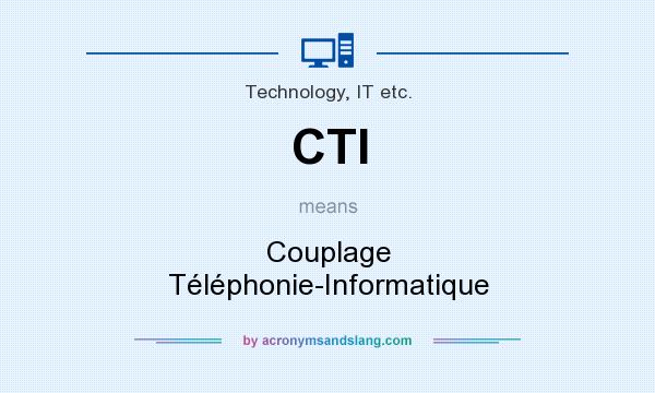 What does CTI mean? It stands for Couplage Téléphonie-Informatique