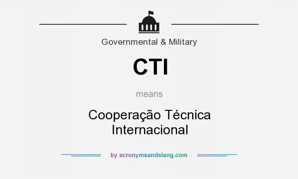 What does CTI mean? It stands for Cooperação Técnica Internacional