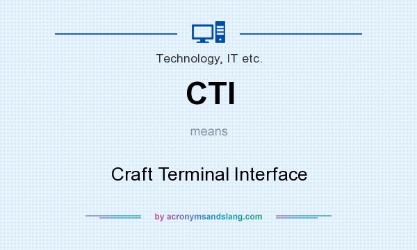 What does CTI mean? It stands for Craft Terminal Interface