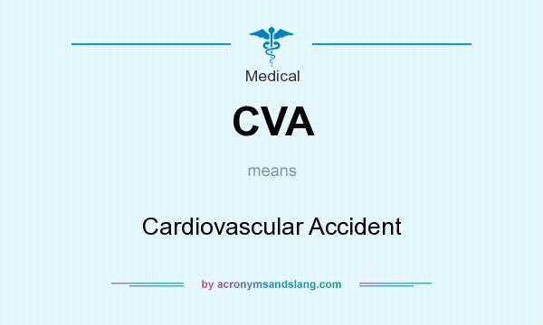 What does CVA mean? It stands for Cardiovascular Accident