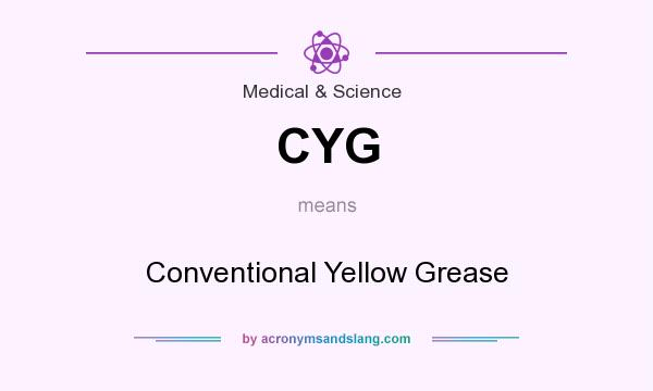 What does CYG mean? It stands for Conventional Yellow Grease