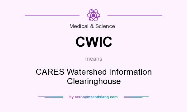 What does CWIC mean? It stands for CARES Watershed Information Clearinghouse