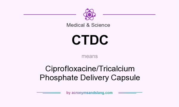 What does CTDC mean? It stands for Ciprofloxacine/Tricalcium Phosphate Delivery Capsule