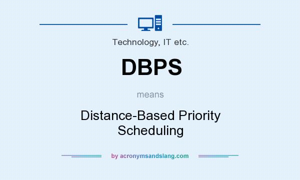 What does DBPS mean? It stands for Distance-Based Priority Scheduling