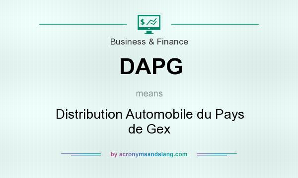 What does DAPG mean? It stands for Distribution Automobile du Pays de Gex