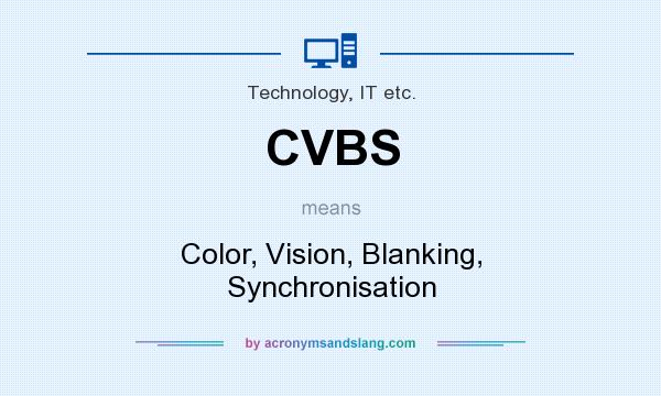 What does CVBS mean? It stands for Color, Vision, Blanking, Synchronisation