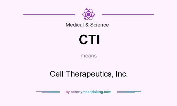 What does CTI mean? It stands for Cell Therapeutics, Inc.