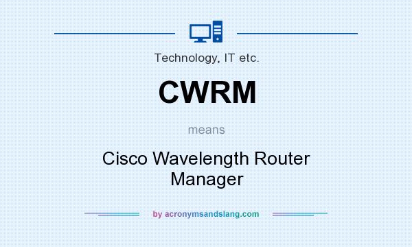 What does CWRM mean? It stands for Cisco Wavelength Router Manager
