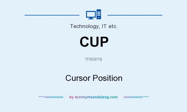 What does CUP mean? It stands for Cursor Position